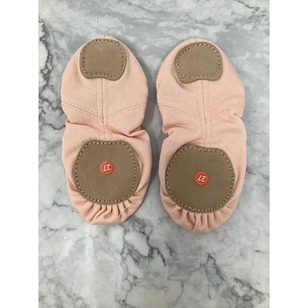 Stelle Toddler 10T Ballet Pink Highly Elastic Canvas Dance Ballerina Shoes D27-3